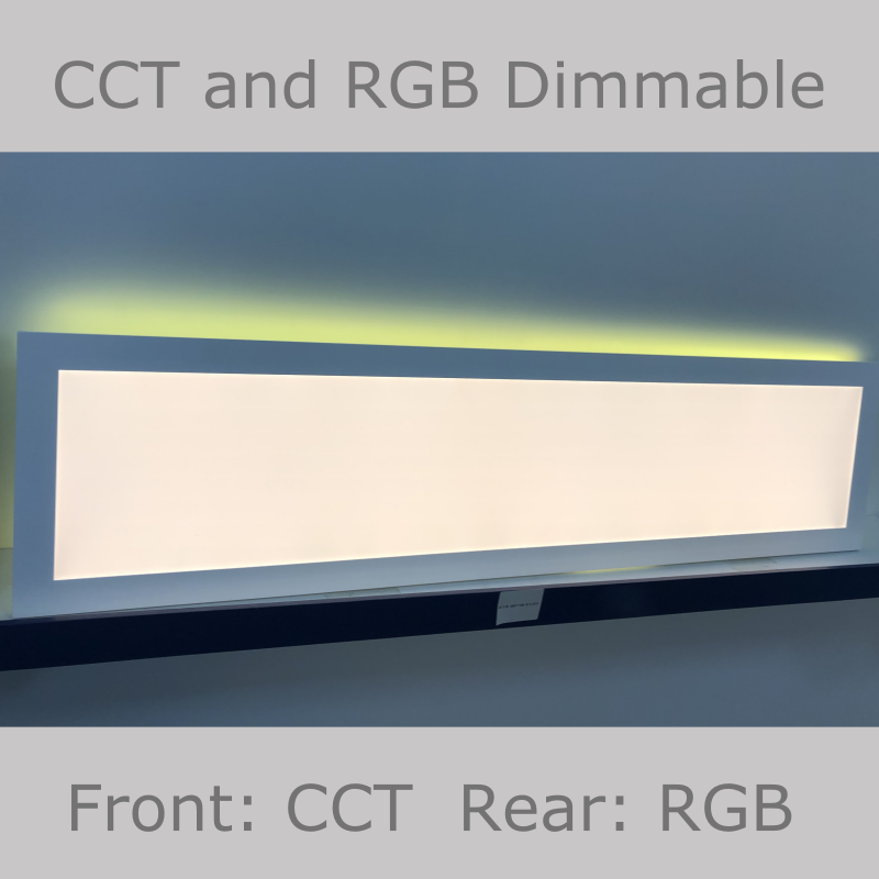 Intelligent 120x30 1x4 Led Flat Panel CCT&RGB Dimming 