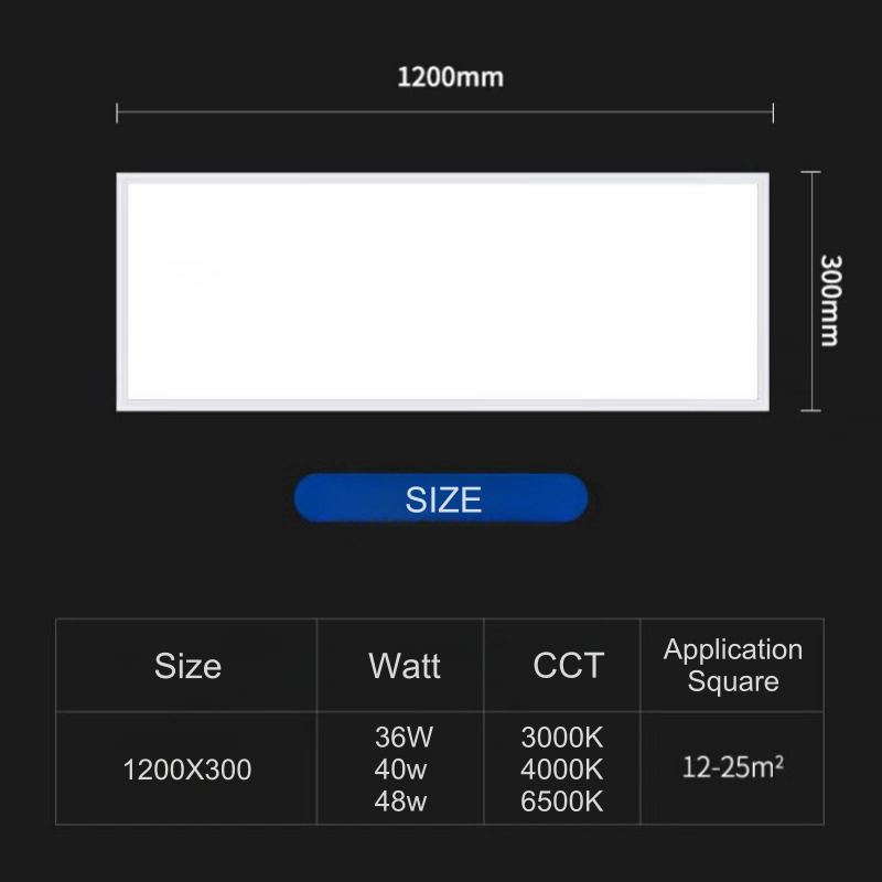 LED Panel 120X30 40W TUV Driver MS LGP 3years Warranty